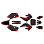 honda cr250 graphics kit 2004-2007 twitch series red