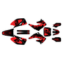 honda cr125 & cr250 graphics kit 2004-2007 flight series black