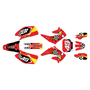 honda cr125 & cr250 graphics kit 2004-2007 pecker series red