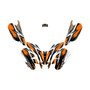 polaris outlaw50 graphics kit all years shred series orange