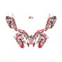 polaris outlaw50 graphics kit all years snagged series red