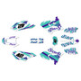 suzuki drz400p graphics kit 2000-2024 whiplash series teal