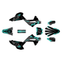 honda cr125 graphics kit 2020 evader series teal-shift