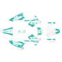 honda cr250 graphics kit 2020 drag series teal-shift