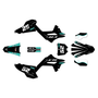 honda cr250 graphics kit 2020 ominous series teal-shift
