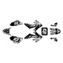 honda crf50 graphics kit 2004-2012 acid series white