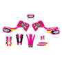 honda xr650l graphics kit 1992-2025 pecker series magenta