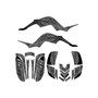 yamaha raptor660 graphics kit 2001-2005 cyberware series smoke