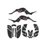 yamaha raptor660 graphics kit 2001-2005 predator series smoke