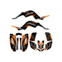 yamaha raptor660 graphics kit 2001-2005 rebel series orange