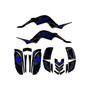 yamaha raptor660 graphics kit 2001-2005 rebel series blue-shift