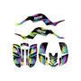 yamaha raptor660 graphics kit 2001-2005 splash series rainbow