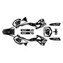 kawasaki kx250 graphics kit 1999-2002 division series white
