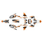 yamaha yz250f graphics kit 2019-2023 vintage series orange