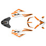 ktm duke890 graphics kit 2018-2024 razor series orange