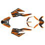 ktm duke890 graphics kit 2018-2024 razor series orange-shift