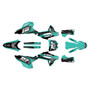 honda crf450rx graphics kit 2021-2024 warrior series teal