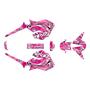 honda grom graphics kit 2013-2016 snagged series pink