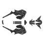 honda grom graphics kit 2013-2016 snagged series smoke
