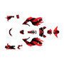honda grom graphics kit 2017-2020 throwback series red-shift