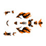 honda grom graphics kit 2017-2020 throwback series orange-shift