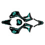 honda crf125f graphics kit 2019-2026 lightning series teal-shift