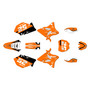 yamaha yz125 graphics kit 2008-2014 ominous series orange