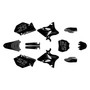 yamaha yz250 graphics kit 2002-2004 ominous series smoke