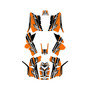 polaris scrambler850 graphics kit 2013-2026 shred series orange