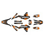 yamaha wr250r graphics kit 2008-2021 klutch series orange