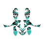 polaris outlaw450 graphics kit 2006-2008 division series teal