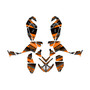 polaris outlaw500 graphics kit 2006-2008 razor series orange