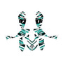 polaris outlaw500 graphics kit 2006-2008 razor series teal