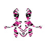 polaris outlaw450 graphics kit 2006-2008 razor series magenta