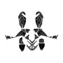 polaris outlaw500 graphics kit 2006-2008 rift series smoke
