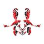 polaris outlaw525 graphics kit 2006-2008 shred series red