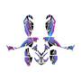 polaris outlaw525 graphics kit 2006-2008 shred series magenta