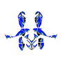 polaris outlaw500 graphics kit 2006-2008 shred series blue
