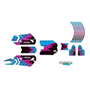 stacyc 12ebrushless graphics kit all years fracture series cyan