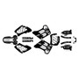gasgas ec250 graphics kit 1996-2001 rebel series white