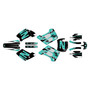 gasgas ec250 graphics kit 1996-2001 vizion series teal