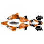 ktm 250excf graphics kit 2008-2011 bold series orange-shift