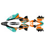 ktm 250excf graphics kit 2008-2011 og series teal