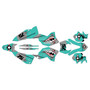 ktm 250excf graphics kit 2008-2011 predator series teal