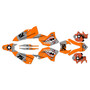 ktm 250excf graphics kit 2008-2011 predator series orange