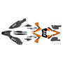 ktm 250excf graphics kit 2008-2011 razor series orange