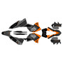 ktm 250excf graphics kit 2008-2011 razor series orange-shift