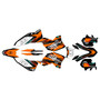 ktm 250excf graphics kit 2008-2011 rugged series orange
