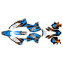 250EXC-F 450EXC-F & 530EXC graphics kit 2008-2011 rugged series cyan