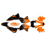 ktm 250excf graphics kit 2008-2011 splinter series orange